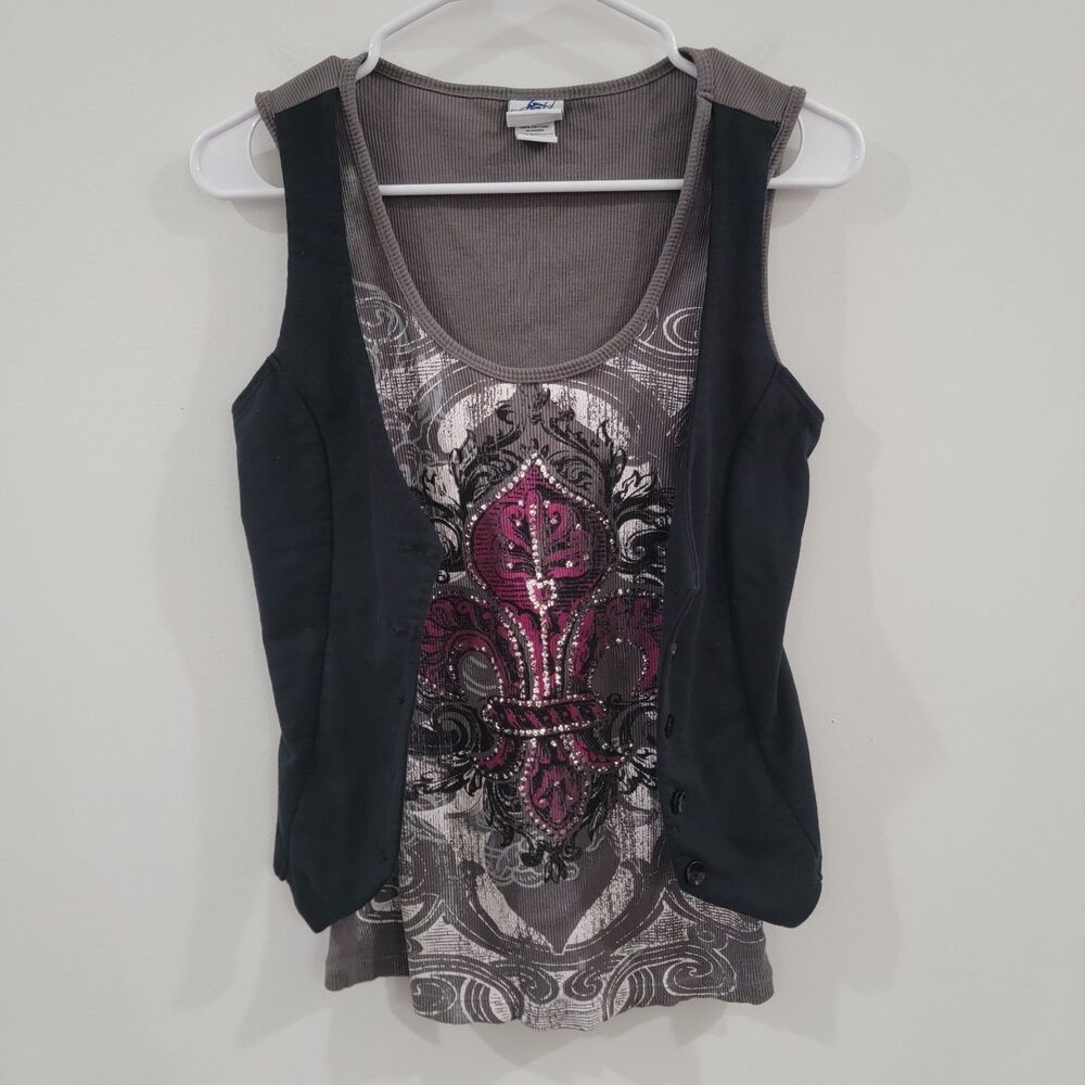 Y2K Piper And Blue Womens Top Size Medium Grunge Punk